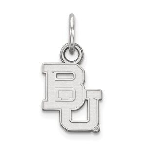 10k White Gold Baylor U XS (Tiny) 'BU' Charm or Pendant